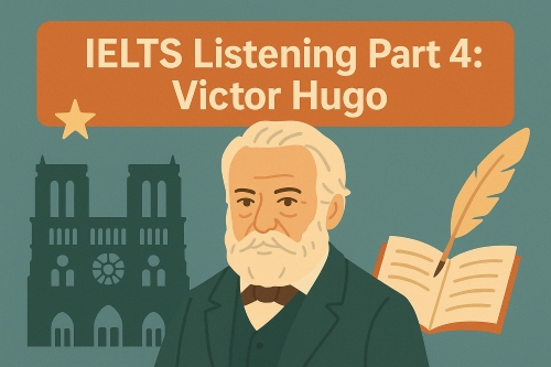IELTS Listening Part 4: Victor Hugo