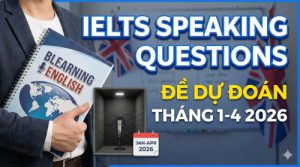 Đề IELTS Speaking Questions Forecast tháng 1 – 4 2026