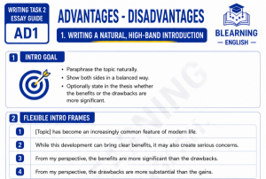 Hướng dẫn nhanh viết Task 2: Advantages – Disadvantages ESSAY