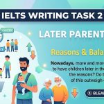 IELTS Writing Task 2: Nowadays, more and more people decide to have children later in their life. What are the reasons? Do the advantages of this outweigh disadvantages?